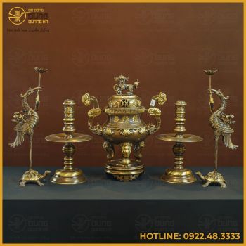 Bộ đỉnh đồng ngũ sự bằng đồng hai công nghệ