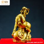 Tượng dê Như Ý bằng đồng vàng kích thước 17x10cm
