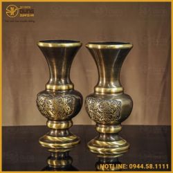 Lọ hoa đồng vàng hai công nghệ 