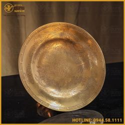 Mâm bồng đồng đỏ mộc