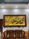 Lắp đặt tranh vinh hoa phú quý dát vàng 1m2x2m3 cho khách hàng Yên Đồng - Ninh Bình