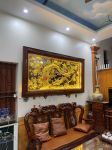 Lắp đặt tranh vinh hoa phú quý dát vàng 1m2x2m3 cho khách hàng Yên Đồng - Ninh Bình