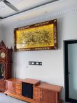 Bàn giao và lắp đặt tranh Vinh Quy Bái Tổ đồng vàng dát điểm vàng 2m3 x 1m2 tại Thanh Hà - Hải Dương