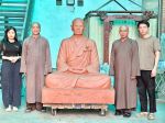 Hoàn thiện tượng Trưởng lão hòa thượng  Thích Thiện Thông cao 1m45 đồng đỏ cạo màu tại chùa Vạn Hoà - Cầu Kè - Trà Vinh
