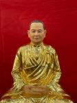 Hoàn thiện và bàn giao tượng truyền thần đồng đỏ cao 87cm dát vàng tô phấn diện