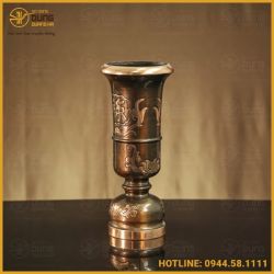 Ống hương đồng đỏ cạo màu