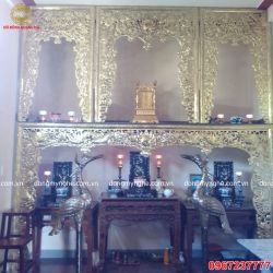 Cửa Võng Thờ Bằng Đồng Vàng Theo Kích Thước Khách Yêu Cầu