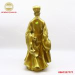 Tượng Khổng Minh bằng đồng vàng cao 50cm