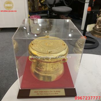 Trống đồng lưu niệm mạ vàng 24k cao cấp