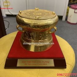 Trống đồng lưu niệm mạ vàng 24k cao cấp