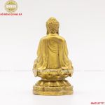 Phật A Di Đà đồng vàng nguyên chất cao 9cm