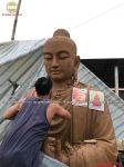 Đắp mẫu tượng Phật cao 3m cổ kính tinh xảo