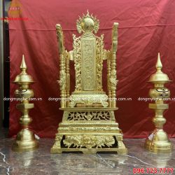 Ngai thờ gia tiên đẹp bằng đồng cao cấp tinh xảo