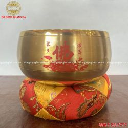 Chuông gia trì (chuông bát) bằng đồng vàng nguyên chất