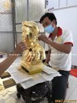 Dịch vụ dát vàng tượng đồng các loại tại đồ đồng Dung Quang Hà