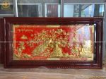 Tranh Ngọc Đường Phú Quý 1m7 x 90cm dát vàng khung gỗ