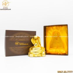 Hộp quà tượng rắn mạ vàng sang trọng, cao cấp
