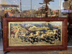 Tranh đồng Mã Đáo Thành Công thếp vàng kích thước 2m3x1m2