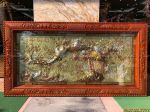 Bức tranh Vinh Hoa Phú Quý mạ tam khí khung gỗ gụ 2m3 x 1m2