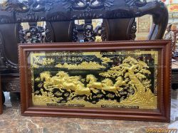 Tranh đồng Mã Đáo Thành Công 1m7 x 90cm thếp vàng 9999