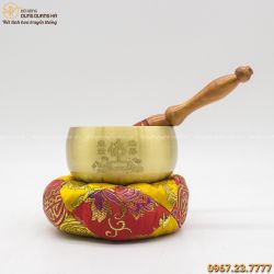 Bộ chuông gia trì hoa sen bằng đồng ngân vang tinh xảo