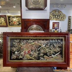 Tranh đồng Vinh Hoa Phú Quý độc đáo kích thước 2m3 x 1m2