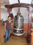 Đúc chuông đồng 800kg giá treo gỗ lim cho chùa Từ Tâm, Phú Yên