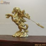 Tượng Quan Vân Trường cưỡi ngựa cao 50cm bằng đồng catut