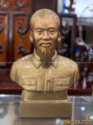 Tượng chân dung Bác Hồ nửa người bằng đồng đỏ cao 35 cm