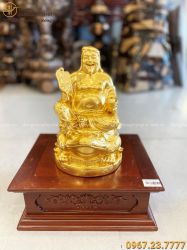 Tượng Thổ Địa bằng đồng vàng đẹp tinh xảo thếp vàng cao 25cm