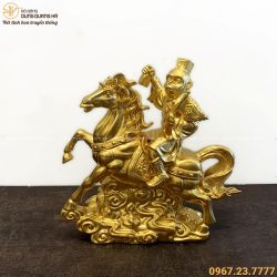 Tượng Tôn Ngộ Không cưỡi Bạch Long Mã thếp vàng 9999 độc đáo