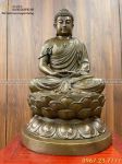 Tượng Đức Phật A Di Đà ngồi thiền giả cổ 50 x 30 x 28 cm nặng 14kg