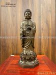 Tượng Phật A Di Đà đứng hun giả cổ kích thước 40 x 13 x 13 cm nặng 3kg