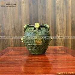 Lư đồng đốt trầm Thiềm Thừ tài lộc điểm vàng