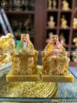 Tượng Thần Tài Thổ Địa bằng đá vàng cao 22 cm đặt ban thờ
