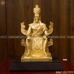 Tượng Lạc Long Quân bằng đồng vàng mộc đẹp