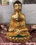 Tượng Phật A Di Đà Thếp Vàng 9999 Đẹp Chân Thực Oai Nghiêm
