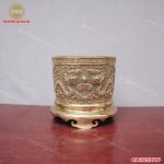 Bát hương đồng vàng 22cm nguyên chất giá rẻ tại Hà Nội