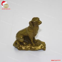 Tượng chó phong thủy bằng đồng size 7,5cm