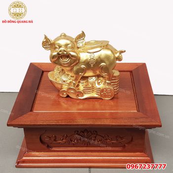 Heo phong thủy dát vàng 9999 cao cấp