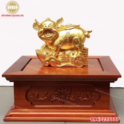 Heo phong thủy dát vàng 9999 cao cấp