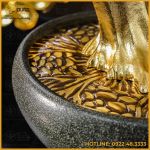 Quà tặng chậu mai đồng vàng mạ vàng cao 75cm