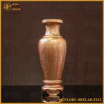 Lọ hoa họa tiết rồng đồng đỏ phủ bóng cao 38cm