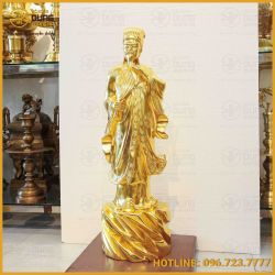 Dịch vụ dát vàng tượng gỗ cho khách hàng
