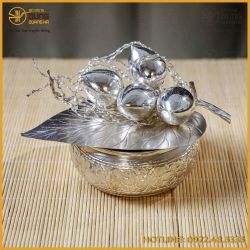 Bộ trầu cau 5 quả mạ bạc cao cấp