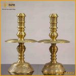 Đôi nến song long đồng vàng mộc cao 50cm