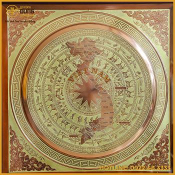 Mặt trống đồng đỏ CNC kích thước 80x80cm