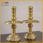Đôi nến song long đồng vàng mộc cao 50cm