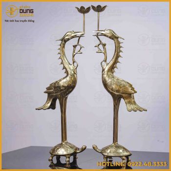 Hạc thờ bằng đồng catut cao 50cm