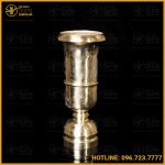 Ống hương ám hoa sen bằng đồng catut cao 30cm